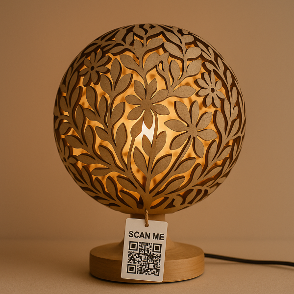 Wooden Lamp Round